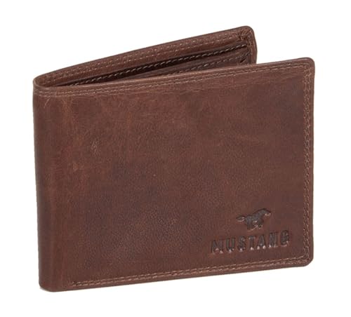 Portefeuille en cuir marron Mustang Udine ouverture latérale