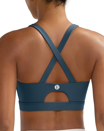 Image of RUNNING GIRL Sports Bra for Women High Support,Molded Cup Strappy Running Sports Bras with Sewn in Pads
