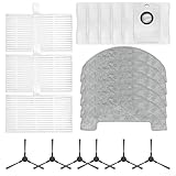 Bolsa de polvo para aspiradora robot Mybot X9 Pro, kit de accesorios con 3 filtros, 5 bolsas de polvo, 5 paños de fregona, 6 cepillos laterales, piezas de limpieza