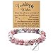 Mwphuy IVF Gift for Women Beaded Bracelet IVF Infertility Gifts Encouragement Gift for Women Mom Inspirational Infertility Mom Jewelry Bracelet with Gifts Card Christmas Birthday Present for Her