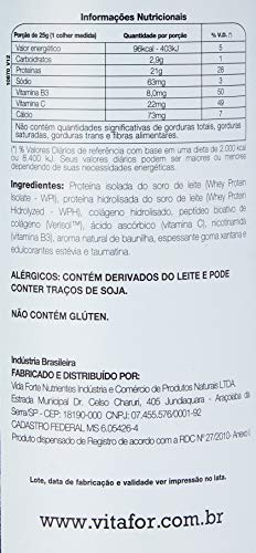 Life Whey Protein Isolado e Hidrolisado - 450G Baunilha Natural - Vitafor, Vitafor