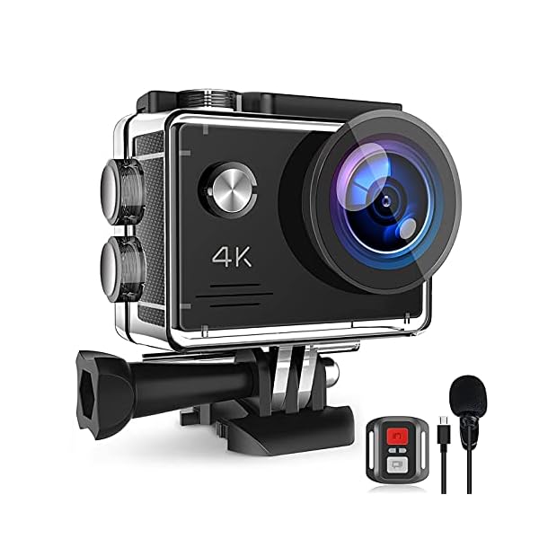 Action Cam 4K 20MP, WiFi Touchscreen Action Kamera 98FT Unterwasserkamera Schnorcheln mit EIS, 170°Weitwinkel…
