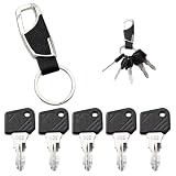 VooGenzek 5 Pièces 802 Clés D'allumage de Remplacement, Clé de Rechange de Contact, avec Porte Clés, Compatible avec Linde E16 L12 Chariot Élévateur