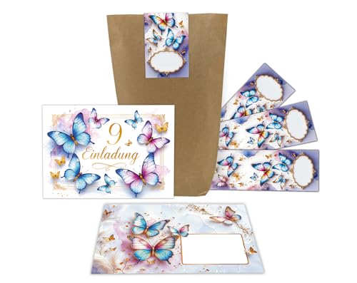 Invitation 9e anniversaire enfant fille papillon pour créer de précieux souvenirs d'enfance
