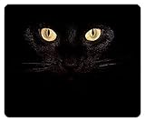 Gaming Mouse Pad Oblong Shaped Black Cat Eyes Mouse Mat Design Natural Eco Rubber Durable Computer Desk Stationery Accessories Mouse Pads For Gift Support Wired Wireless or Bluetooth Mouse
