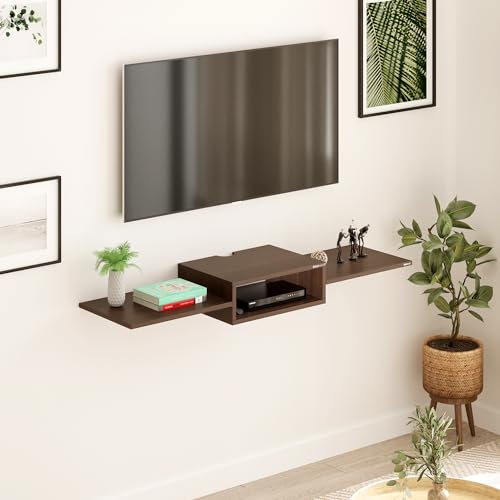 BLUEWUD Aero TV Entertainment Unit/Wall Set Top Box Stand Shelf (Wenge Large)