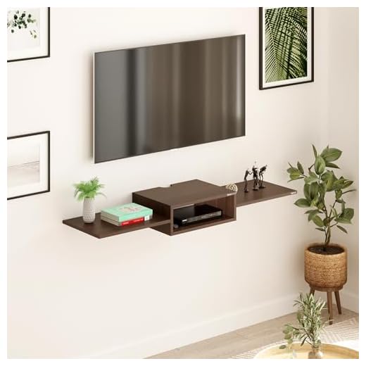 BLUEWUD Aero TV Entertainment Unit/Wall Set Top Box Stand Shelf (Wenge Large)