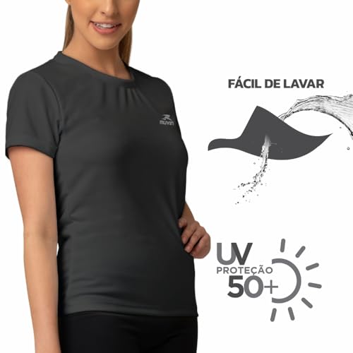 Kit 3 Camiseta Dry Basic SS FPS 50 Muvin – Manga Curta – Feminina – Proteção Solar UV50 – Camiseta P