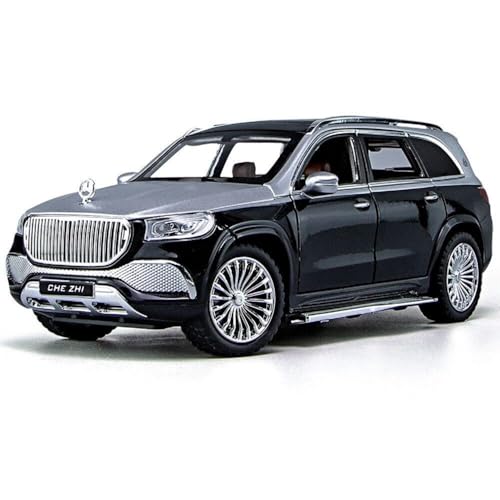 Image of Mercedes Benz GLS 600 SUV 1:24 Big Size Diecast Scale Model Alloy Metal Pull Back Toy car for Kids with Openable Doors & Light, Music Toy Vehicle for Kids (Black)