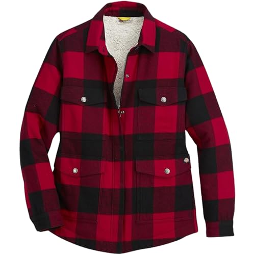 Amazon.com: Dickies Women's Flannel Sherpa Lined Chore Coat