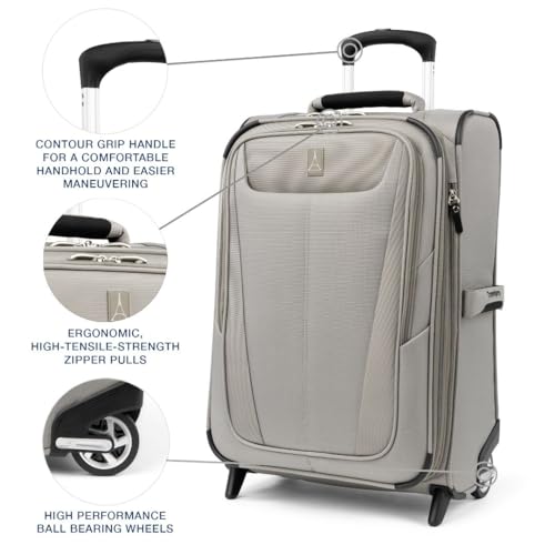 Image of Travelpro Maxlite 5 Softside Expandable Upright 2 Wheel Carry-on Luggage, Lightweight, 21-Inch - Champagne