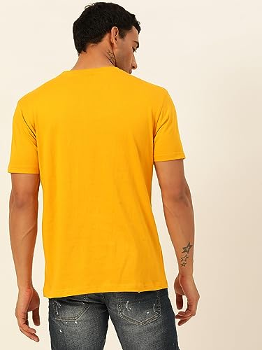 Image of Solid Soft Cloth Round Neck Cotton Relaxed Fit T Shirt