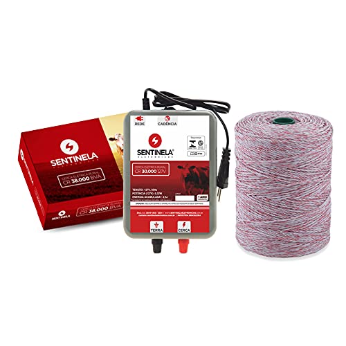 Kit Cerca Elétrica Rural Eletrificador Cr30km + 500m Cabo Eletroplástico (220)