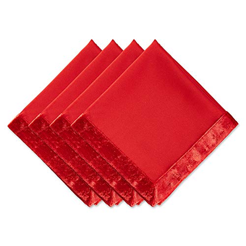 Servilletas de tela DII color rojo set 4 piezas miniatura 1