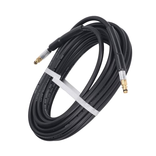 15m High Pressure Water Hose Rubber 5800psi 40Mpa Pressure Washer Hose Replacement for K2 K3 K4 K5 2 End Plug 15m High Pressure