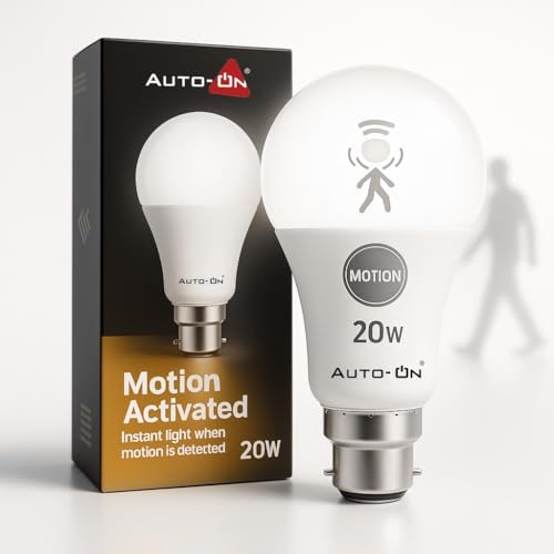 Auto-ON Motion Sensor LED Bulb (20W) (Automatic ON/OFF) (Works both during Day/Night) (Only Motion...