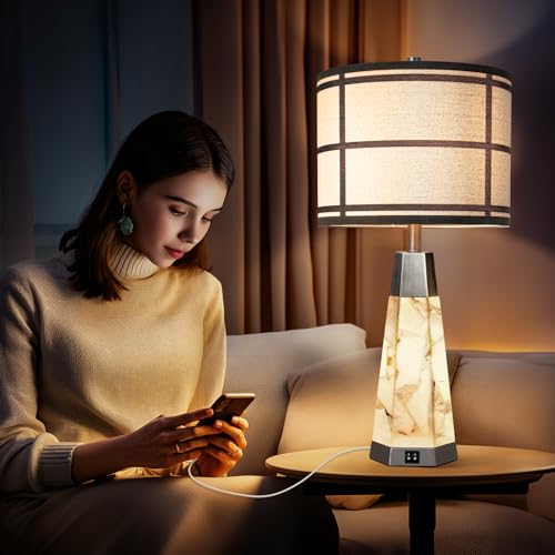 Kivditzo LPZL002 Natural Alabaster Table Lamps Set Of 2 thumb #3
