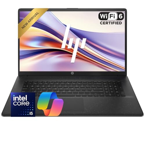 HP 17.3 Inch Business Laptop Computer, 2026 Edition, Intel Core 5 120U, 32GB RAM, 1TB SSD, Large Screen, WI-FI 6, Windows 11 with Office 365 for The Web