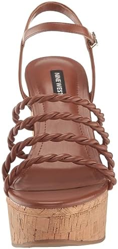 Nine West Women's RENEST Wedge Sandal, Brown 200, 10 | Image 1