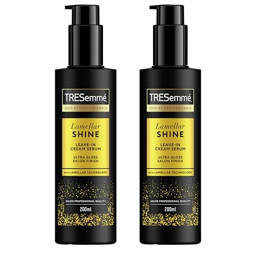 TRESemmé Sérum crème sans rinçage Lamellar Shine soins pour cheveux ternes et difficiles à démêler, pour une finition ultra-brillante de salon avec technologie Lamellar brevetée 200 ml 2 pièces