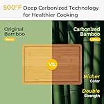 Extra Large Bamboo Cutting Board for Kitchen - 18 Inch Wood XL Cutting Boards with Juice Groove and Handles, Wooden Chopping Board for Meat, Cheese, Fruit & Vegetables (Pre Oiled, Brown) - Image 2