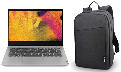 Image of Lenovo Ideapad S340 Intel Core i5 10th Generation 14 inch FHD Thin and Light Laptop, 81VV008TIN with Casual Laptop Backpack B210 15.6-inch Water Repellent Black