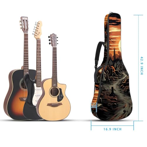 Sac de transport pour guitare basse imperméable en tissu Oxford épais