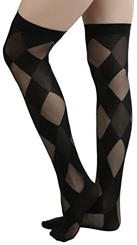 Image of ToBeInStyle Women's Nylon Thigh High Schoolgirl Opaque Stockings