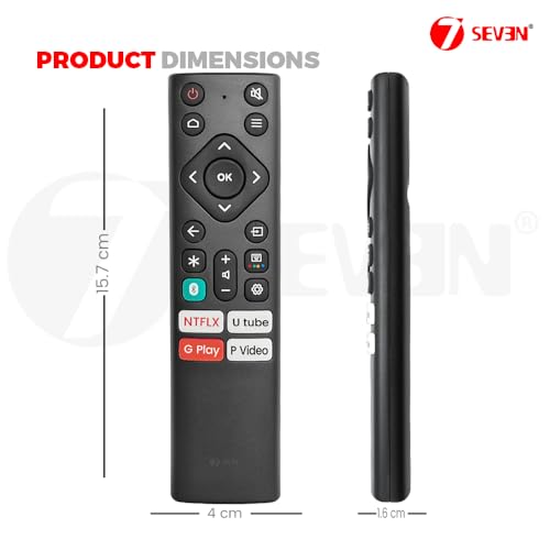 Image of 7SEVEN Compatible with Lloyd TV Remote Control Suitable for 32HS411F 65US900C Smart LED UHD Android Television Without Voice Command - Match Keys Exactly with Existing Remote Controller