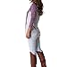 levaca Womens Tops Button Trim Side Slit Fashion Slim Fit Tunic Shirts Mauve M
