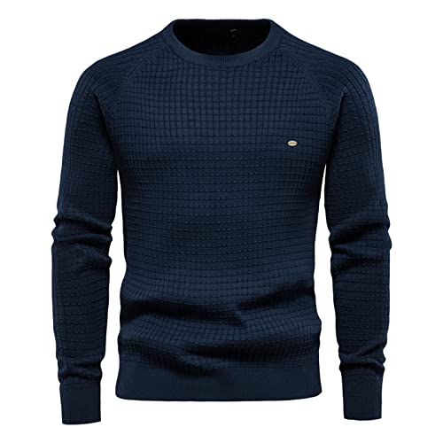 Vasreyy Strickpullover Herren Langarm Winter Einfarbig Rollkragenpullover Rollkragen Pullover Turtleneck Strickpullover Feinstrick Sweater Freizeit Pulli Slim Fit Sweatshirt Männer Oberteile Cover