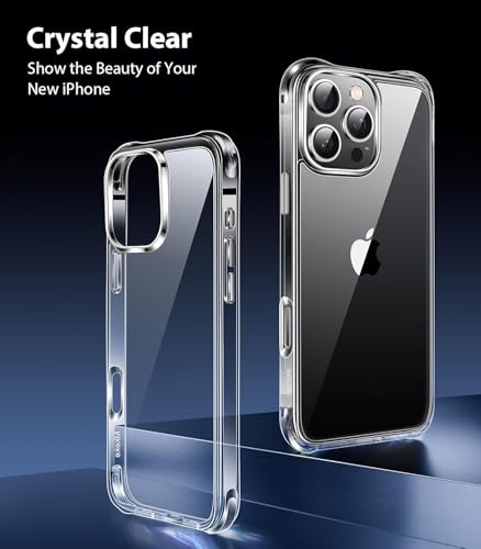 Image of REALCASE Stylish Silicone Back Cover Case for iPhone 16 Pro Max | Scratch Resistant Protective Crystal Clear Transparent Shock Proof Bumper Back Cover Case for iPhone 16 Pro Max