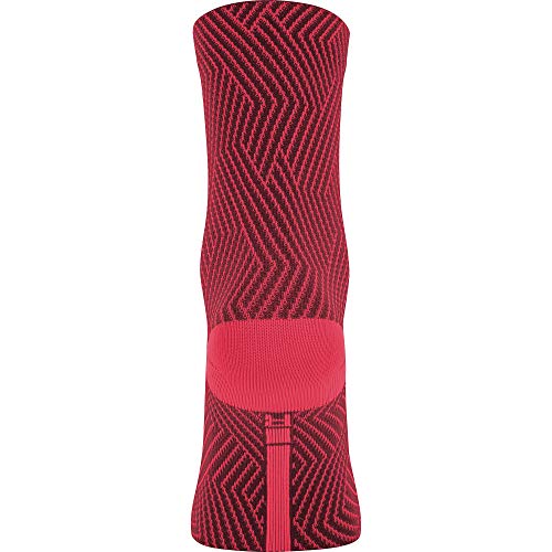 GORE WEAR Meias de bicicleta unissex C3, tamanho: 35-37, cor: Hibisco Rosa/Castanho Vermelho