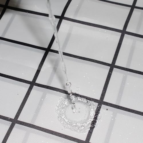 Rideau de douche lavable imperméable 240 x 200 cm à ourlet lesté anti-adhérence - 5
