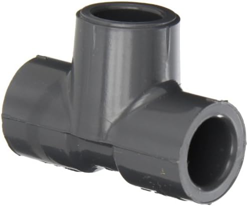 Spears 801 Series PVC Pipe Fitting, Tee, Schedule 80, 1/4" Socket
