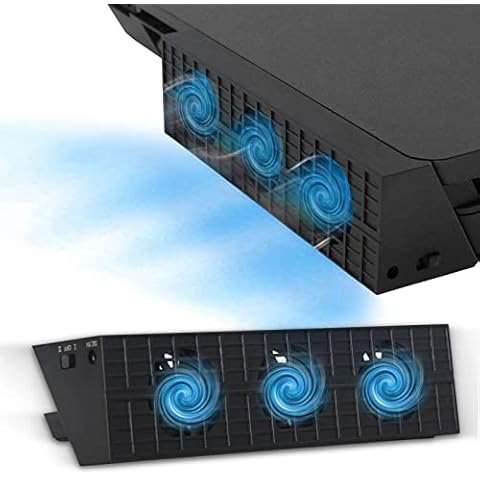Linkhood Cooling Fan for PS4 Slim, External USB Cooler Game Console Cooling Fan with Extra USB3.0 Port for Sony PlayStation 4 Slim Console (for PS4 Slim Only) Cover