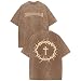 Hiehiety Mens Faith Over Fear Christian Shirts Jesus God Religious Bible Verse Cross Tshirt Oversized Acid Wash Graphic Tees (Coffee,XL)