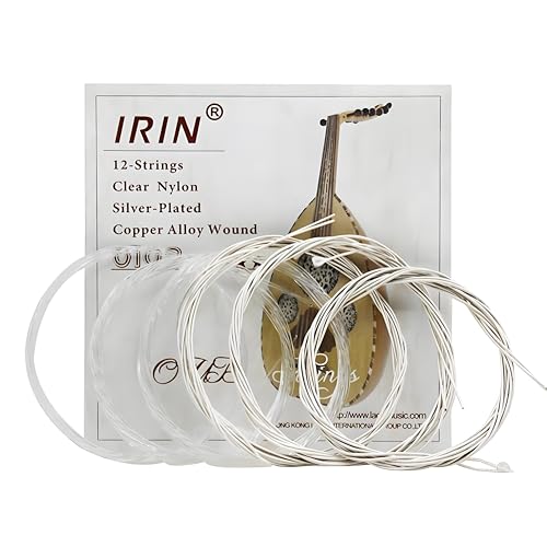 Oud Cuerdas, Nylon Plata Aleación de Cobre Chapada Claro Tensión Normal Oud Cuerdas Set Repuesto Accesorio(12 strings)