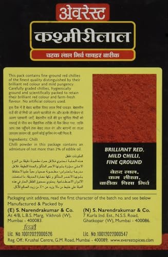 Everest Kashmiri Lal Ground Spice Used In Dishes For Its Hot Taste And Reddish Color (Box, 100 Gm)