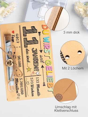 Geldgeschenk Geburtstag Holz mit Reagenzglas Juteschnur Holzkarte Geschenkbox für Jungen und Mädchen (11)