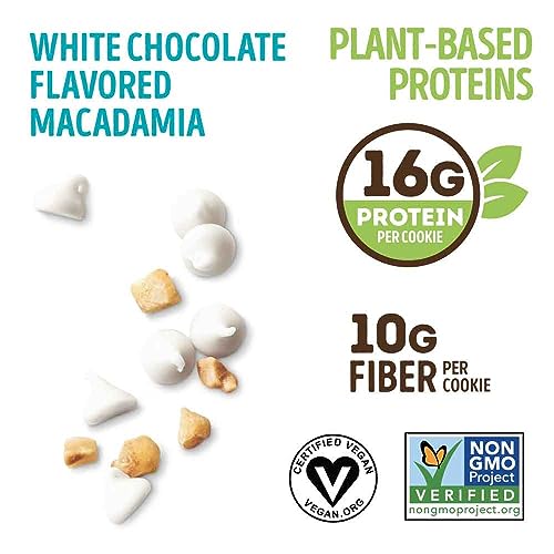 Lenny & Larry's The Complete Cookie, White Chocolate Macadamia, 14g Plant Protein, Vegan, Non-GMO, 113g. Cookie (Pack Of 12)