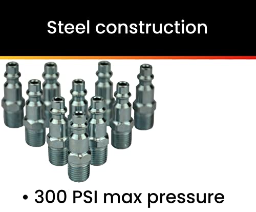 Hot Max 28134 Industrial/Milton 1/4-Inch X 1/4-Inch Male Npt Plug, 10-Pack #TOP3