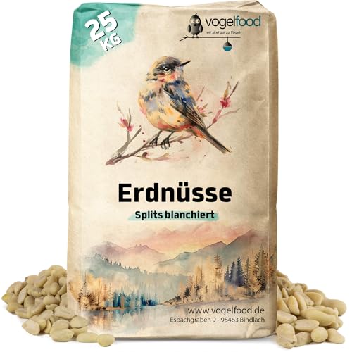 samore Erdnüsse 25 kg blanchiert ohne Schale halbe und ganze Vogelfutter