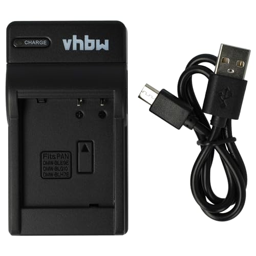 vhbw Chargeur de Batterie USB Compatible avec Panasonic Lumix DC-GX800, DC-GX800K Socle de Chargement pour caméra