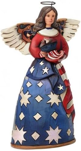 Enesco Jim Shore Heartwood Creek Patriotic Angel Wearing Flag Dress Figurine, 6 Inch, Multicolor - Image 6