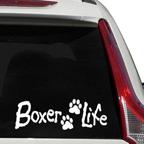 Boxer Life Decal Vinyl Sticker|Cars Trucks Walls Laptop| White |7.5 x 2.5 in|CCI478