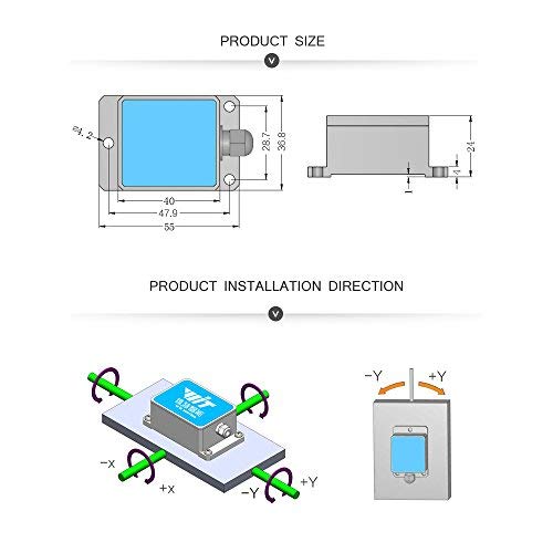 【Aktueller analoger Neigungsschalter SINIT-232】 Hochstabiler analoger zweiachsiger (4-20 mA, +-90 Grad) Sicherheitsneigungsmesser, schwingungsdämpfender Neigungswinkelsensor (IP67 wasserdicht)