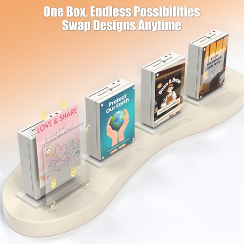 Image of Suggestion Box with Slot and Lock-Wall Mount Option, Metal Ballot Box with Acrylic Panel for Voting (Grayish White)