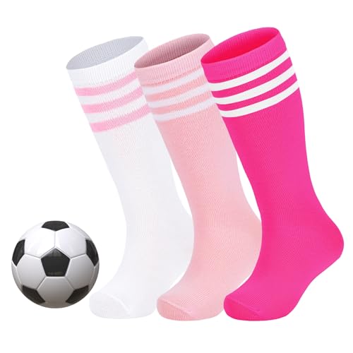 Zando Kids Soccer Socks Youth Baseball Football Softball Cotton Uniform Girls Knee High Socks