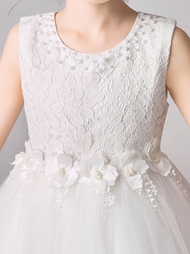 Vestido blanco de encaje para niña de 3 a 4 años ideal para primera comunión y bodas 4